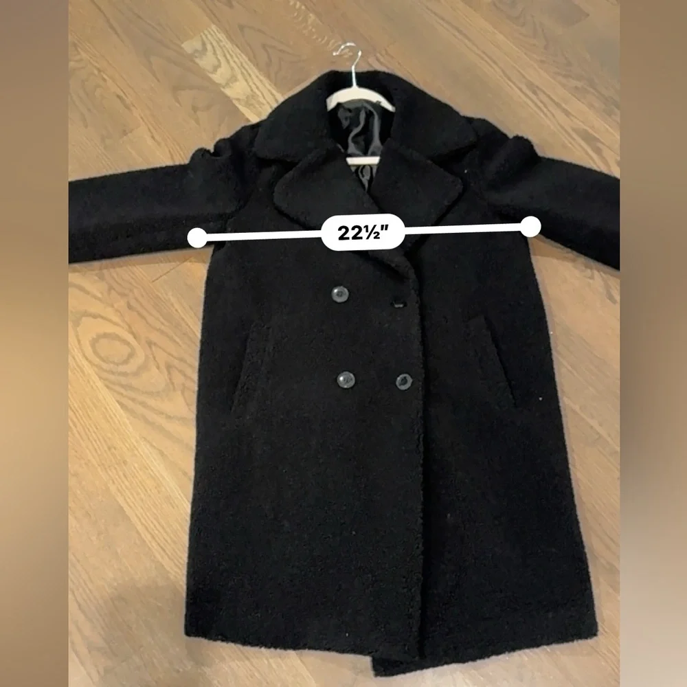 Ralph Lauren faux fur black coat. Women’s Sherpa jacket large L small lining fix - Picture 10 of 11